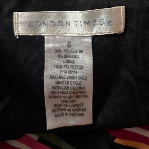 London Times Multicolor Printed Midi Dress Size 6. #46 - Picture 5 of 5